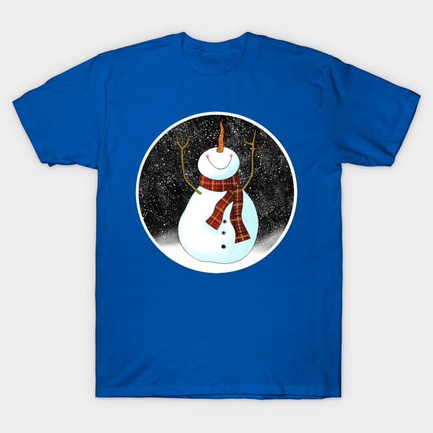 Christmas Snowman T-Shirt by Scratch